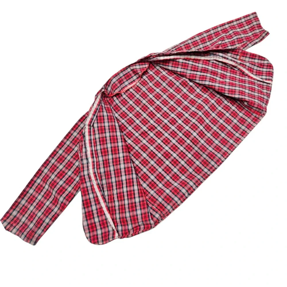 Plaid Jacket Toddler 2T-3T Red Lightweight‎ Button Front Classic Coat Handmade